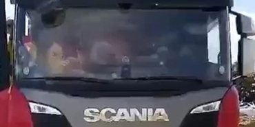 Edirne’de çakarlı tırın sürücüsüne 6 bin 439 lira ceza