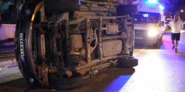Edirne’de otomobil takla attı: 1 yaralı