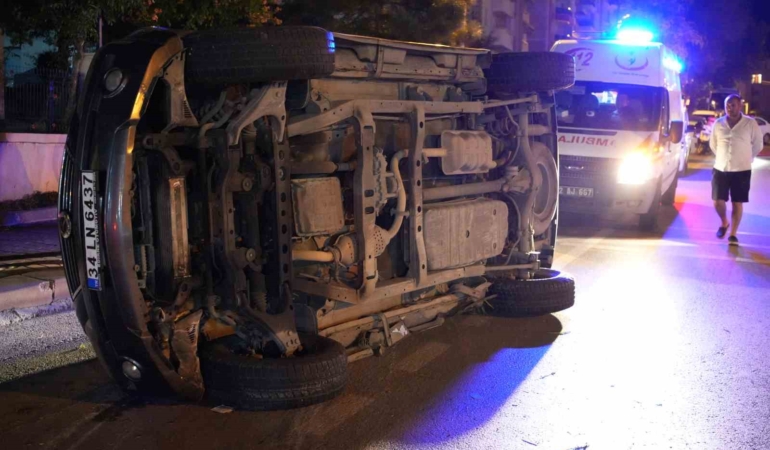 Edirne’de otomobil takla attı: 1 yaralı