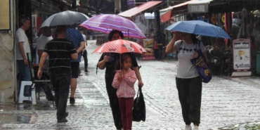 Edirne’de yağmur etkili oldu