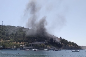 Erdek’te korkutan yangın