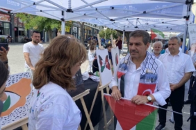 Esenler’de Filistin için “Zulmü Fırçala 308. Gün” etkinliği düzenledi