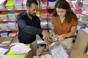 İSTOÇ’ta kırtasiye denetimi, şüpheli ürünlerden numune alındı