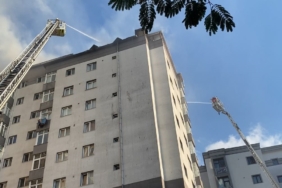 Kağıthane’de 13 katlı binada korkutan yangın