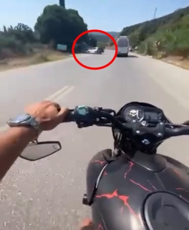 Kaza anı kask kamerasında