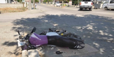 Keşan’da devrilen motosikletin sürücüsü yaralandı