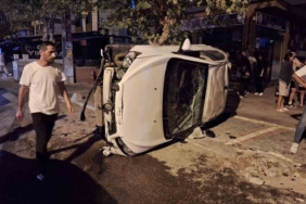 Keşan’da takla atan otomobildeki 3 kişi yaralandı