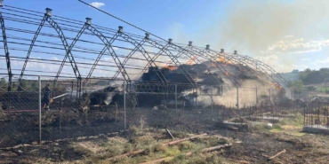 Koyun ağılı küle döndü