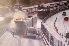Küçükçekmece’deki metrobüs kazasının yeni görüntüsü ortaya çıktı