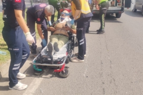 Motosiklet kazasında sürücü yaralandı