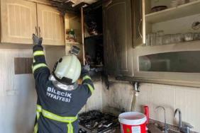 Mutfakta çıkan yangın korkuttu