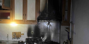 Mutfakta çıkan yangın panik yarattı