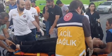 Otomobilin çarptığı yaya yaralandı