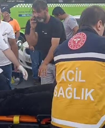 Otomobilin çarptığı yaya yaralandı