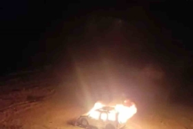 Park halindeki araç alev topuna döndü