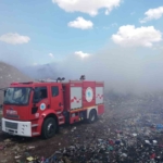 Pehlivanköy’de çöplük alanda yangını