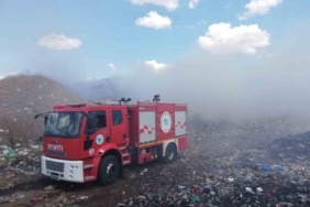 Pehlivanköy’de çöplük alanda yangını