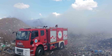 Pehlivanköy’de çöplük alanda yangını