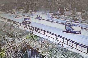 Sancaktepe’de bir otomobilin kaza anı kamerada