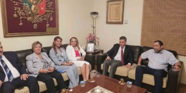 SANKON heyeti, Serdar Denktaş ile bir araya geldi