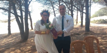 Saros Körfezi’nde nikah kıydılar