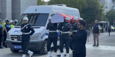Şehit Polis Memuru Mustafa Peksoy için il emniyette cenaze töreni