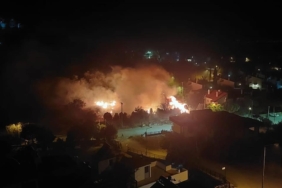 Spor tesisinde çıkan yangın kısa sürede söndürüldü