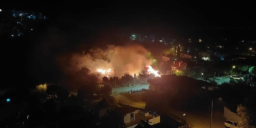 Spor tesisinde çıkan yangın kısa sürede söndürüldü