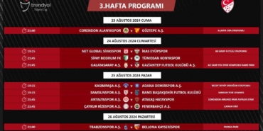Süper Lig’de 3. ve 4. haftanın programları açıklandı