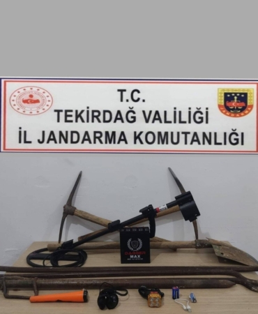 Tekirdağ’da kaçak kazı operasyonu: 3 şüpheli suçüstü yakalandı