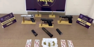 Tekirdağ’da uyuşturucu ve silah operasyonu: 3 kişi tutuklandı