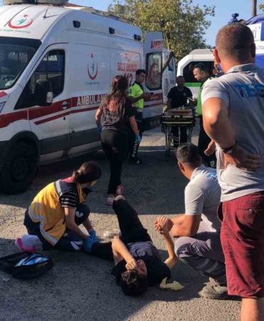 Tekirdağ’da yürek burkan kazada ayağı koptu