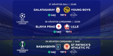 UEFA Şampiyonlar Ligi ve Konferans Ligi Play-Off maçları canlı yayınla TRT’de