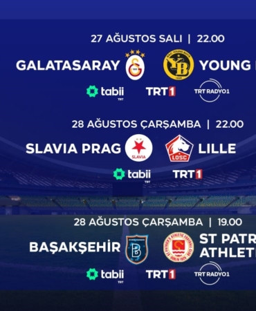 UEFA Şampiyonlar Ligi ve Konferans Ligi Play-Off maçları canlı yayınla TRT’de