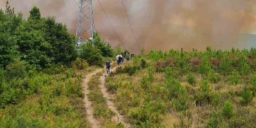 Yalova’daki orman yangınına havadan ve karadan müdahale sürüyor