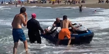 Yasağa rağmen denize giren aynı aileden 4 kişi ölümün kıyısından alındı