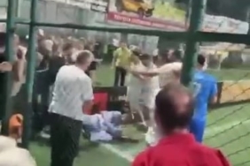 Yeşil saha boks ringine dönüştü, kavgayı ayırmak isteyen eski basın mensubu darp edildi