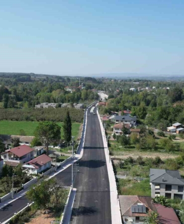 750 metrelik yol 5 bin ton asfaltla yenilendi