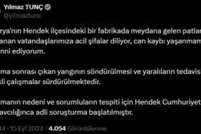 Adalet Bakanı Tunç: “Patlamanın sebebi ve sorumluların tespiti için adli soruşturma başlatılmıştır”