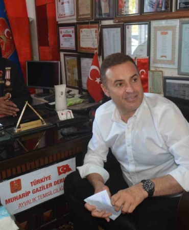 Balıkesir BŞB Başkanı Akın Ayvalıklı gazileri unutmadı