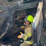 Bandırma’da kamyon şarampole uçtu 1 kişi yaralandı