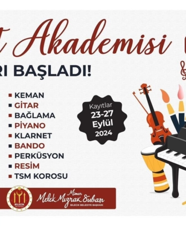 Bilecik Belediyesi sanat akademisi kayıtları başladı
