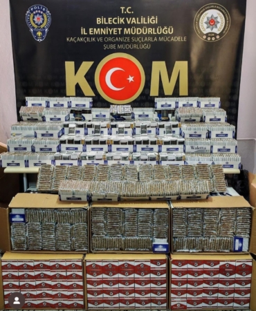Bilecik’te 90 bin adet makaron ele geçirildi