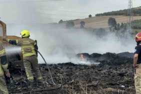 Bursa’da korkutan yangın : Kauçuklar yandı, gökyüzü siyah dumanla kaplandı