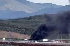 Bursa’da tır alevlere teslim oldu