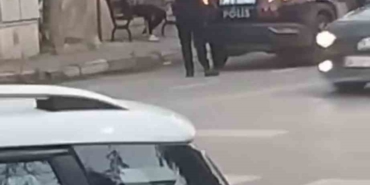 Cadde ortasında ağzına silah dayadı