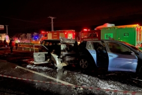 D-650’de feci kaza: Alev alan otomobilde yanarak can verdi