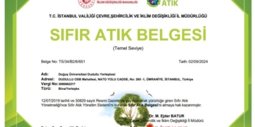 Doğuş Üniversitesi çevreye duyarlılığını kanıtladı