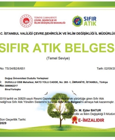 Doğuş Üniversitesi çevreye duyarlılığını kanıtladı