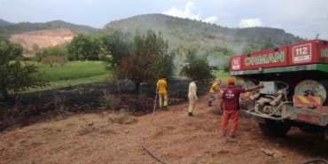 Göksu Nehri kenarında çıkan yangın kısa sürede söndürüldü